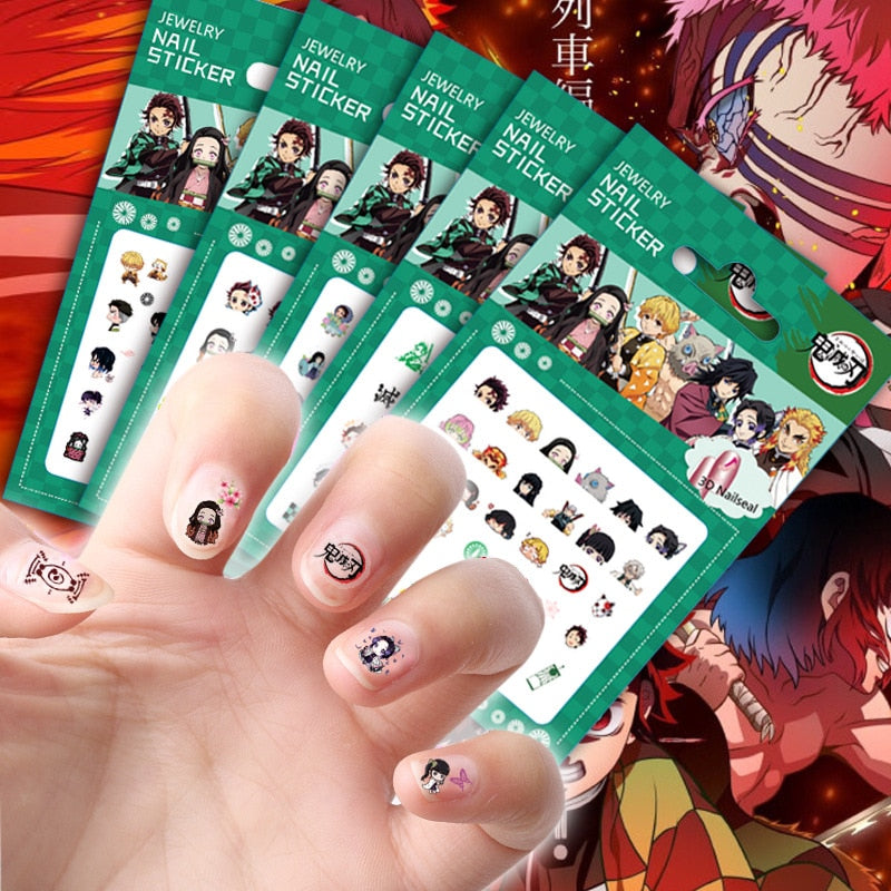 Cosplay Cute Anime Demon Slayer Nail Sticker