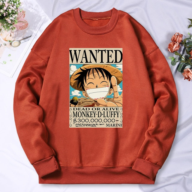 The Pirate King Luffy  One Piece Sweatshirts Streetwear