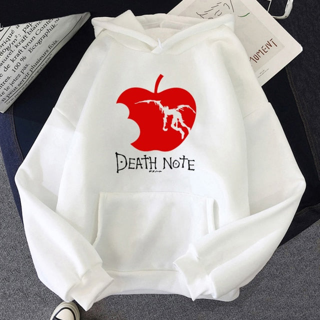 Anime Death Note Hoodie Shinigami half apple