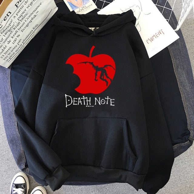 Anime Death Note Hoodie Shinigami half apple