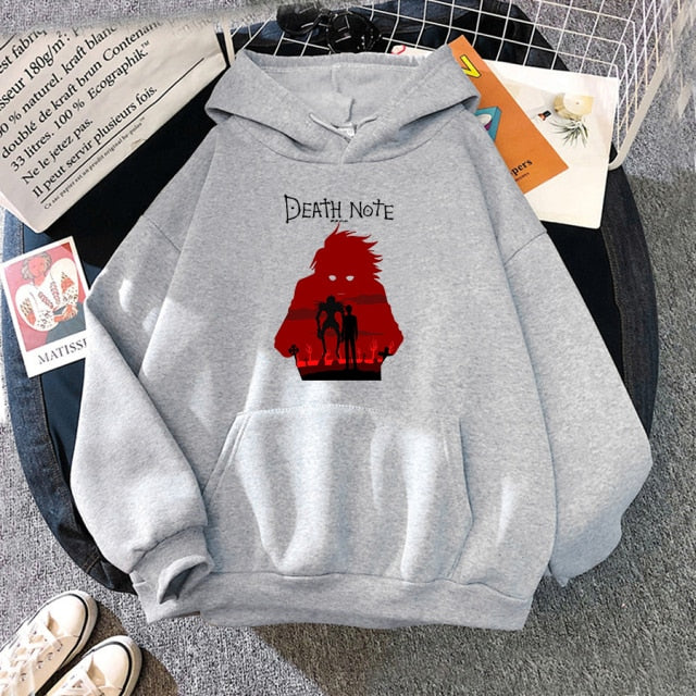 Anime Death Note Hoodie L, Shinigami and light